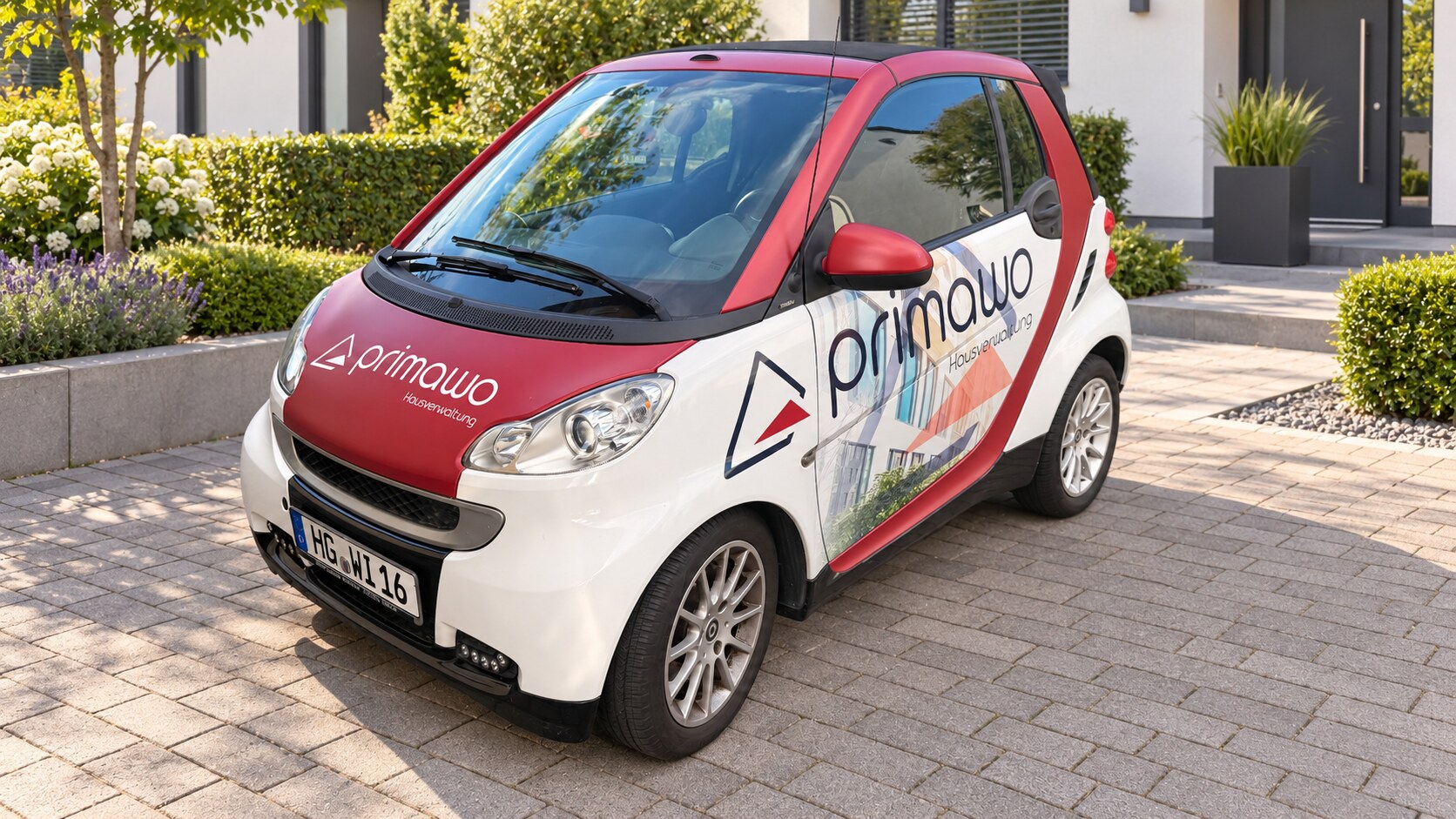 Der primawo Firmen-Smart im Einsatz